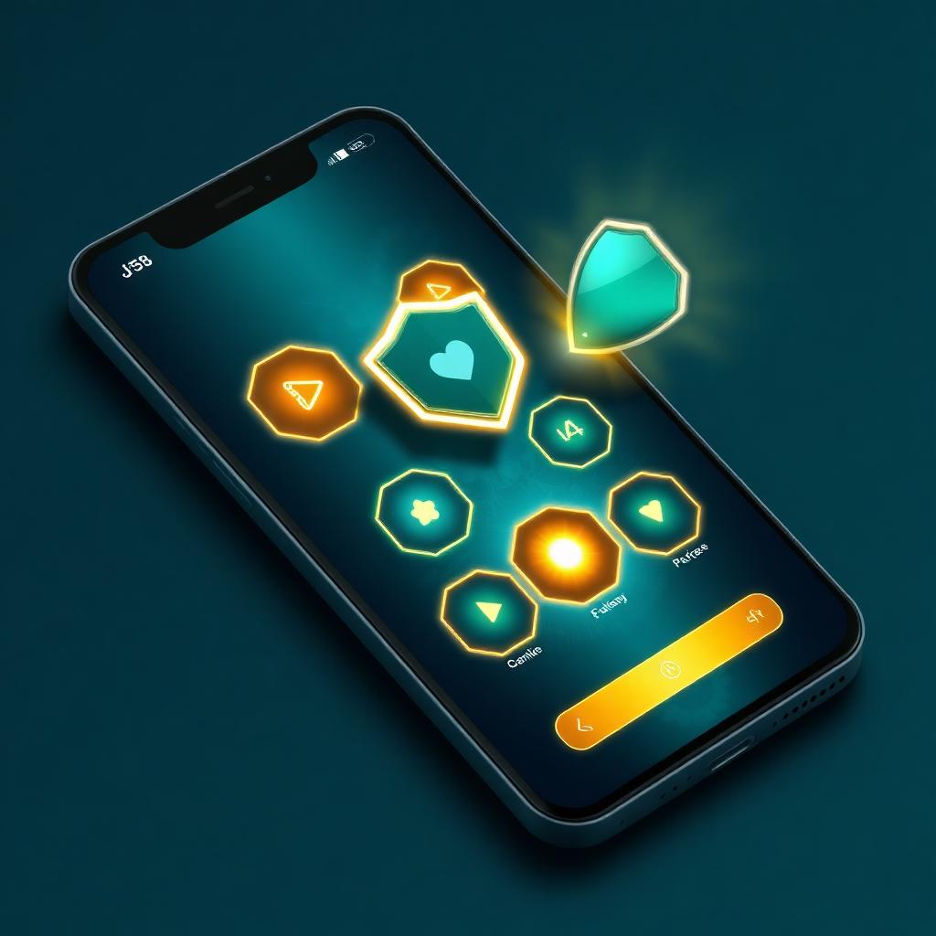 The gangaclub gaming app interface with glowing hexagonal play controls